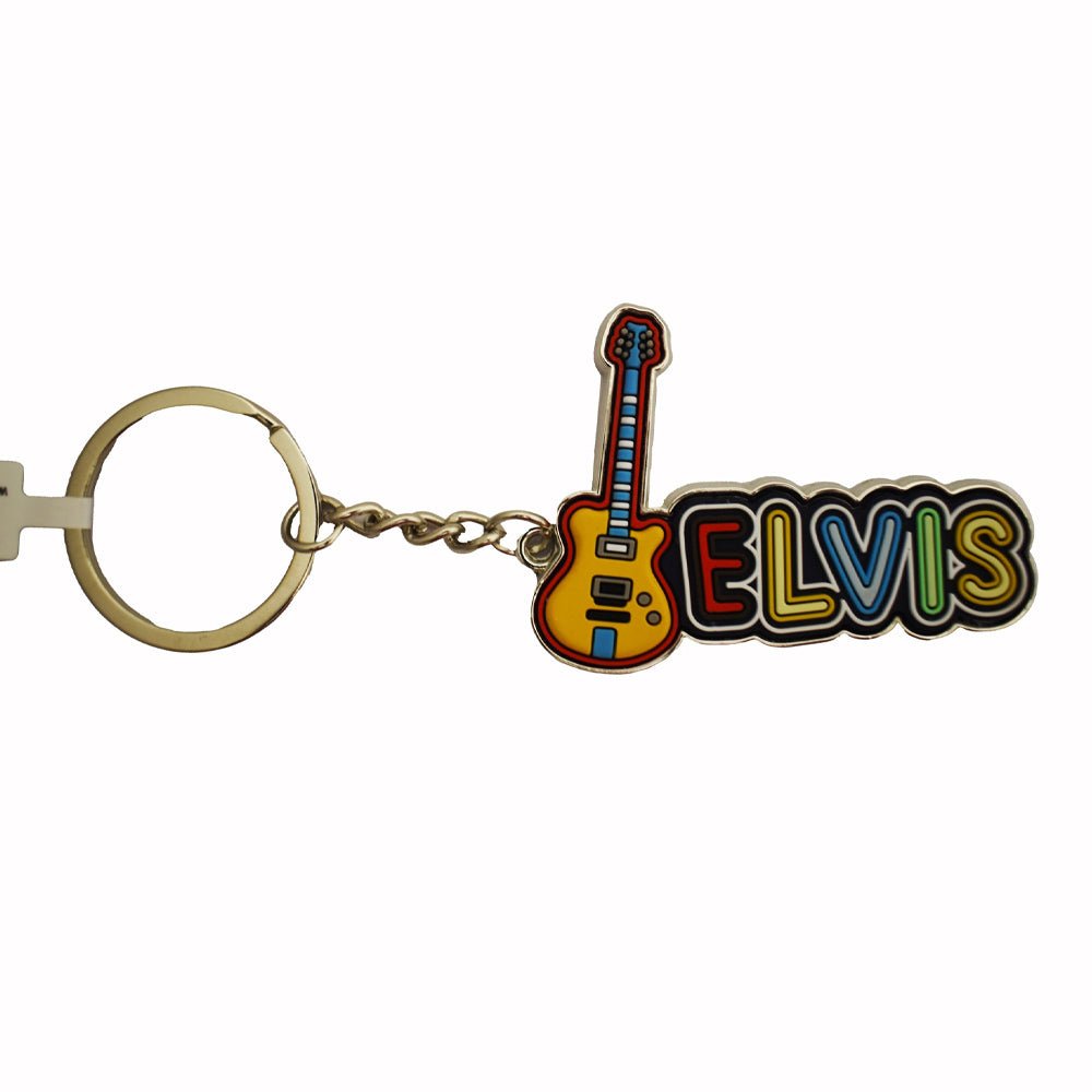 ELVIS PRESLEY エルヴィスプレスリー (生誕 90周年 ) - Guitar Lettering / キーホルダー - PGS